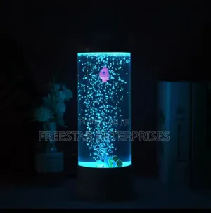 Rotating Fish Acquarium. Mini Bubble Lamp.