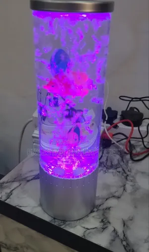 Rotating Fish Acquarium. Mini Bubble Lamp.