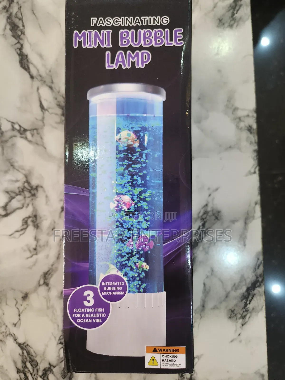 Rotating Fish Acquarium. Mini Bubble Lamp.