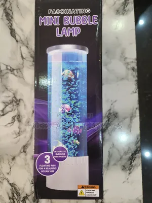 Rotating Fish Acquarium. Mini Bubble Lamp.