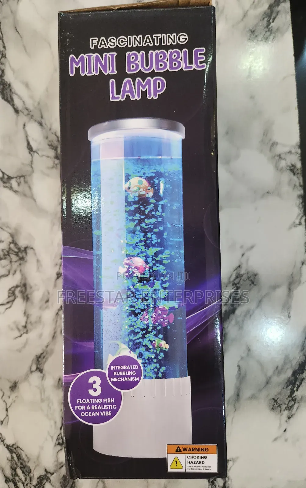 Rotating Fish Acquarium. Mini Bubble Lamp.