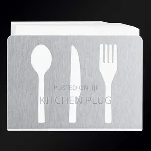 Silver-Coloured, Stainless Steel Napkin Holder