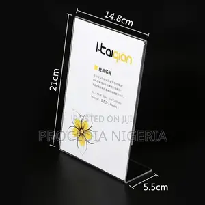 Acrylic Table Signage Menu, Qr Code, Flyer Card Holder