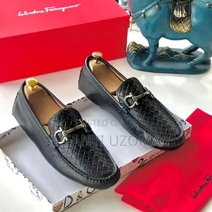 Big Ferragamo Divers Leather Men Shoe