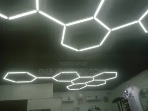 Garage Lights Hexagon Lamp 110-240v Led Tube Honeycomb Barbershop