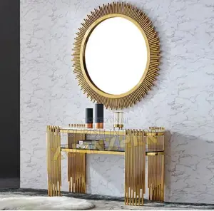 Luxury Standard Quality Imported Marble Console Table And Mirror.