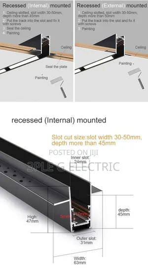 Ceiling Mounted Magnetic Track Rail