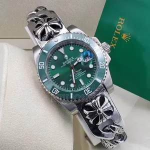 Rolex Submariner Inspired Replica Watch for Women - Patterned Bracelet