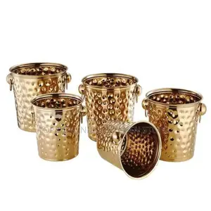5liter Gold Hammered Wine Champagne Bucket