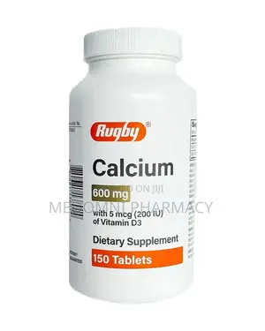 Rugby Calcium 600mg – Bone Teeth Support, 60 Tablets