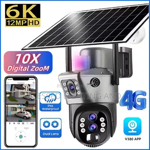 10 Times Zoom 4g Sim Solar Camera Outdoor 12mp Three Lens Hd Night