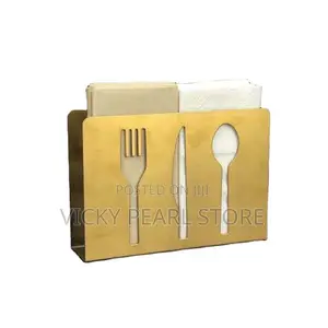 Stainless Steel Gold Serviette Holder