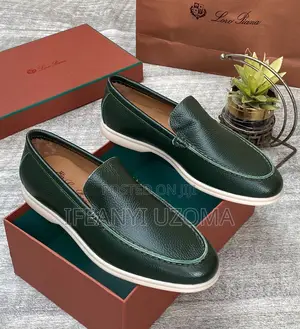 Big Italian Leather and Suede Loafers Shoe