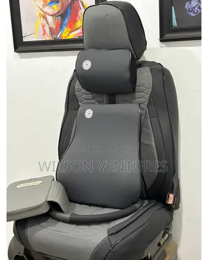 Gray Color Leather Car Seat Cover With Arm Rest Cover