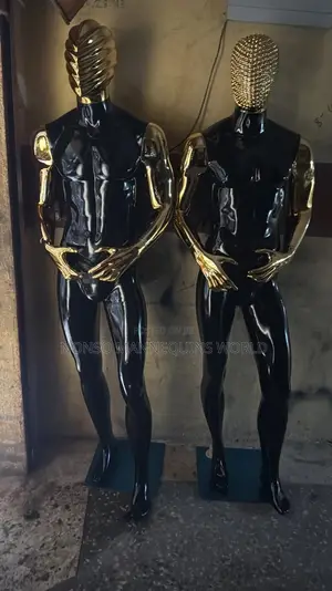 Spider Face And Stone Face Male Black N Gold Mannequins