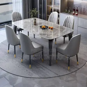 Marble Quality Classic Dining Set by 6