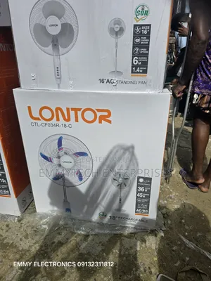 This Lontor Standing Rechargeable Fan Is Very Strong 36h Long Last