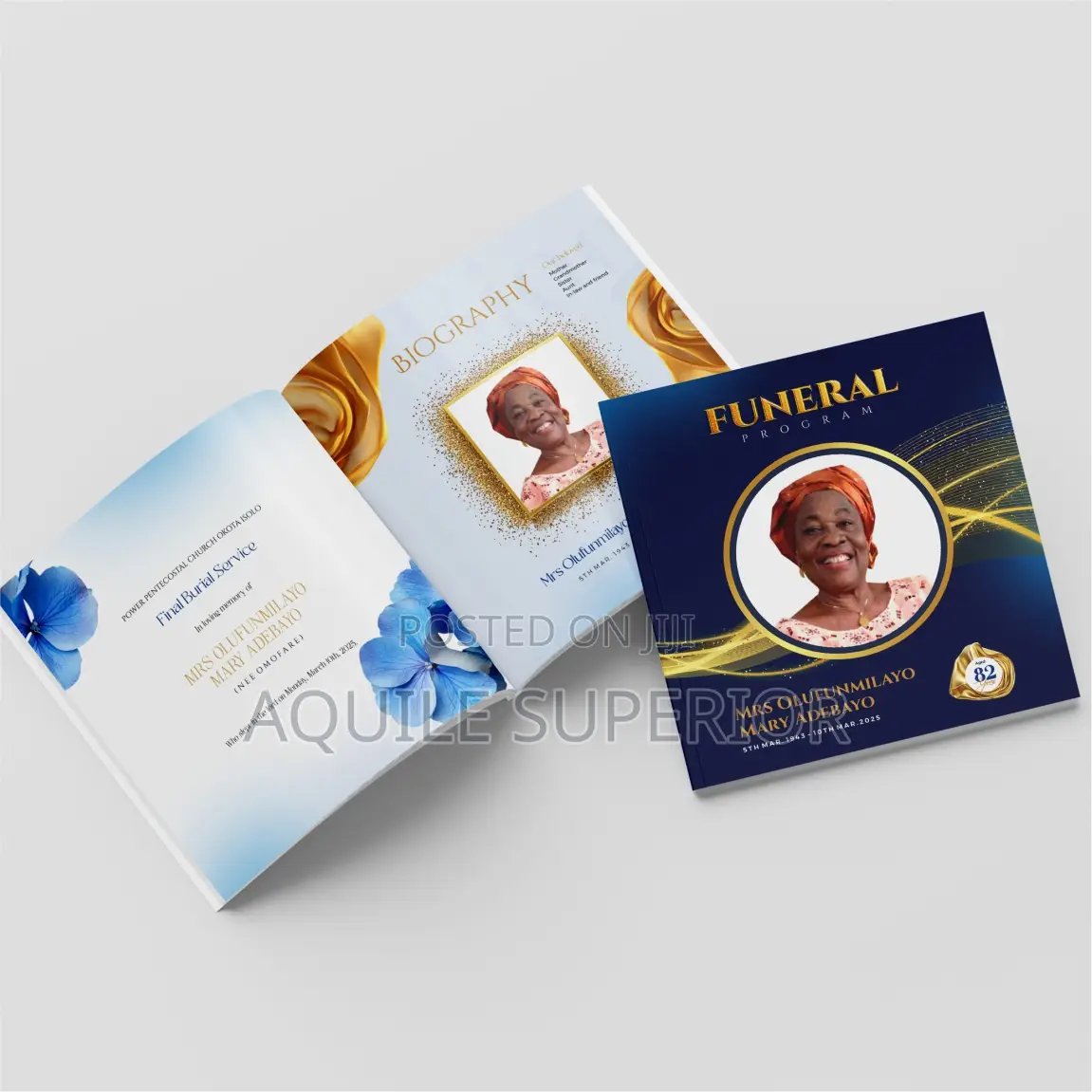 Printed Funeral Programme