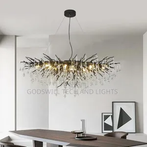 Modern Crystal Tree Branch Chandelier
