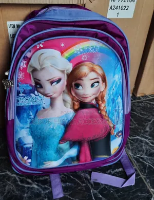 Frozen Multicolour School Bag And Black Backpack
