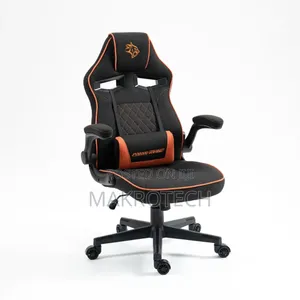 Porodo Ergonomic Gaming Chair, Adjustable Armrest, Luber Pillow Suppor