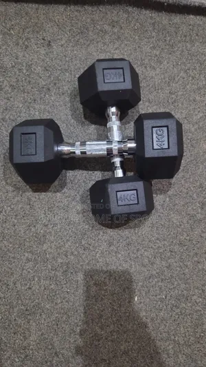 A Pair Of 4kg Hexagon Dumbbell