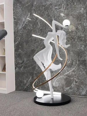 Dancing Leena Humanoid Sculpture Floor Lamp.