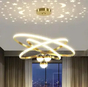 4 Ring With Three Drop Chandelier