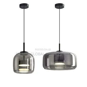 Amber Dropping Glass Chandelier, Light