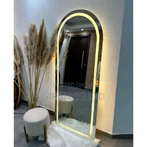 Frosted Arched Mirror With Warm Led Light