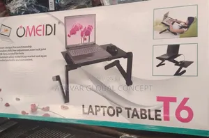 T6 Adjustable Laptop Table Desk Stand With Mouse Pad