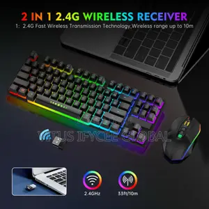 Raiku Wireless Gaming Keyboard and Mouse