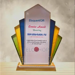 Vibrant Glass Recognition Trophy