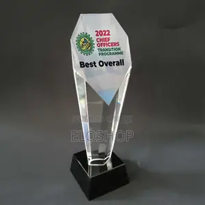 Tapered Diamond Crystal Trophy