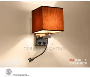 13w Led Wall Light Bedroom Bedside Spotlight Fabrics Lampshade Indoor