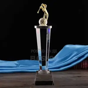 Clear Crystal Golf Cup Award