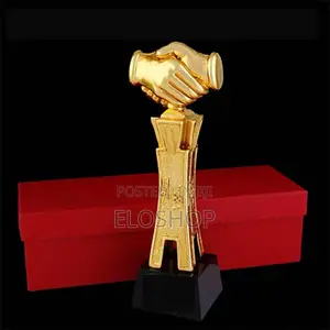 Gold Handshake Partnership Trophy