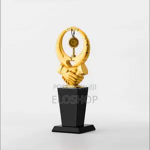 Crystal Gold Handshake Plaque