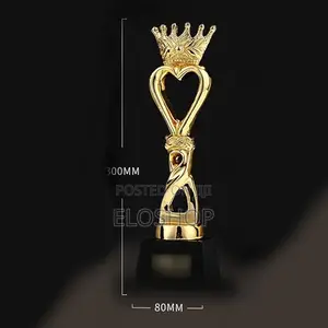 Heart Crown Gold Trophy