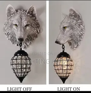 Crystal Wolf Wall Lamp