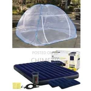 10inches 5 by 6 Air Mattress With 2 Pillows and Mosquito Tent
