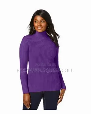 Purple Turtle Neck Top