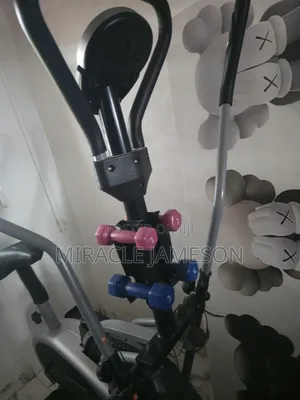 Exercise Bike for Home, Indoor Cycling Bike Cardio Gym With Dumbbells
