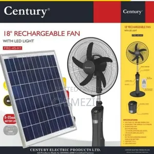 18inches Rechargeable Fan With Solar Panel