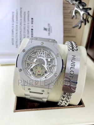 Hublot Silver Watch and Bracelet Set