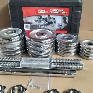 30kg Adjustable Iron Chrome Dumbells