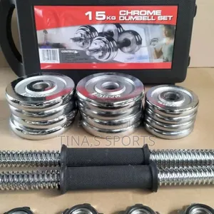 15kg Adjustable Iron Chrome Dumbells