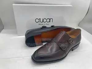 Original Monk Strap Clarks Brown Leather Shoes for Men
