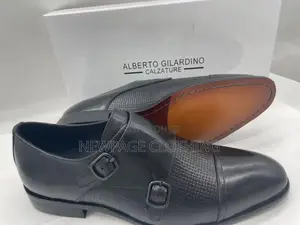 Clarks Men’S Black Monk Strap Corporate Leather Shoes