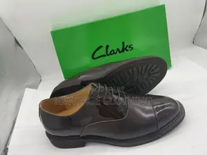 Clarks Office Men’S Black Classic Leather Shoes